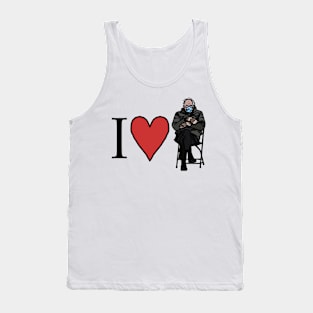 I Heart Bernie Sanders Mittens Love on Valentines Day Tank Top